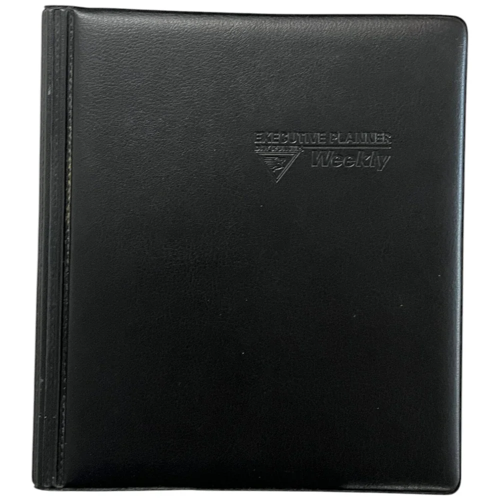 Day Runner Executive Weekly Planner Black Folder No Rings
